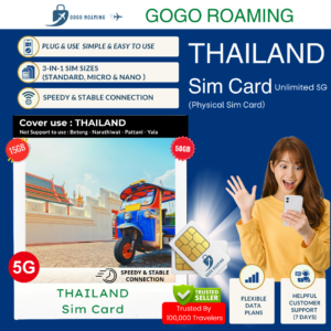 Thailand Sim Card (15GB/50GB) 5G Sim Card