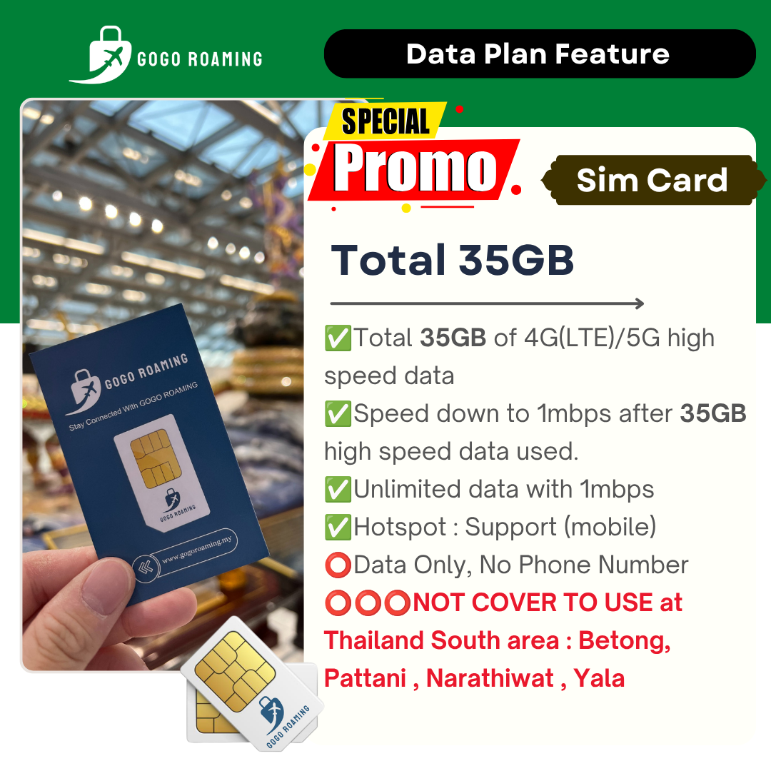 Thai Sim- Promo 35GB Note