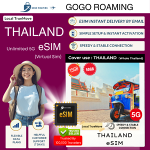 【eSim】Thailand eSIM (15GB/50GB) 5G eSim Data Plan