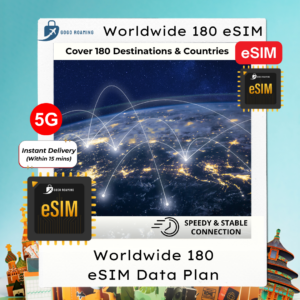 【eSIM】Worldwide Orange Global 180 Countries & Regions Travel eSIM