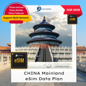 【eSim】China eSIM (Multi I 5GB-30GB) Multi Telco Unlimited Data eSim Plan