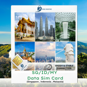 SEA 3 Malaysia Roaming Sim Card (Daily) Singapore I Indonesia - Southeast Asia 3 Sim Card