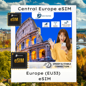 【eSim】Central Europe eSIM (EU33 I Daily 1GB-3GB)