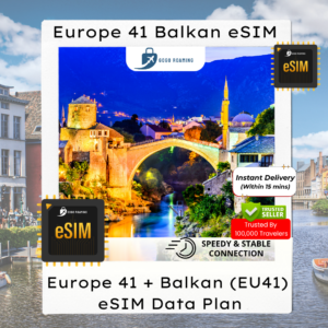 【eSim】Balkan Europe 41 Countries (Daily 1GB - 3GB) Travel eSIM